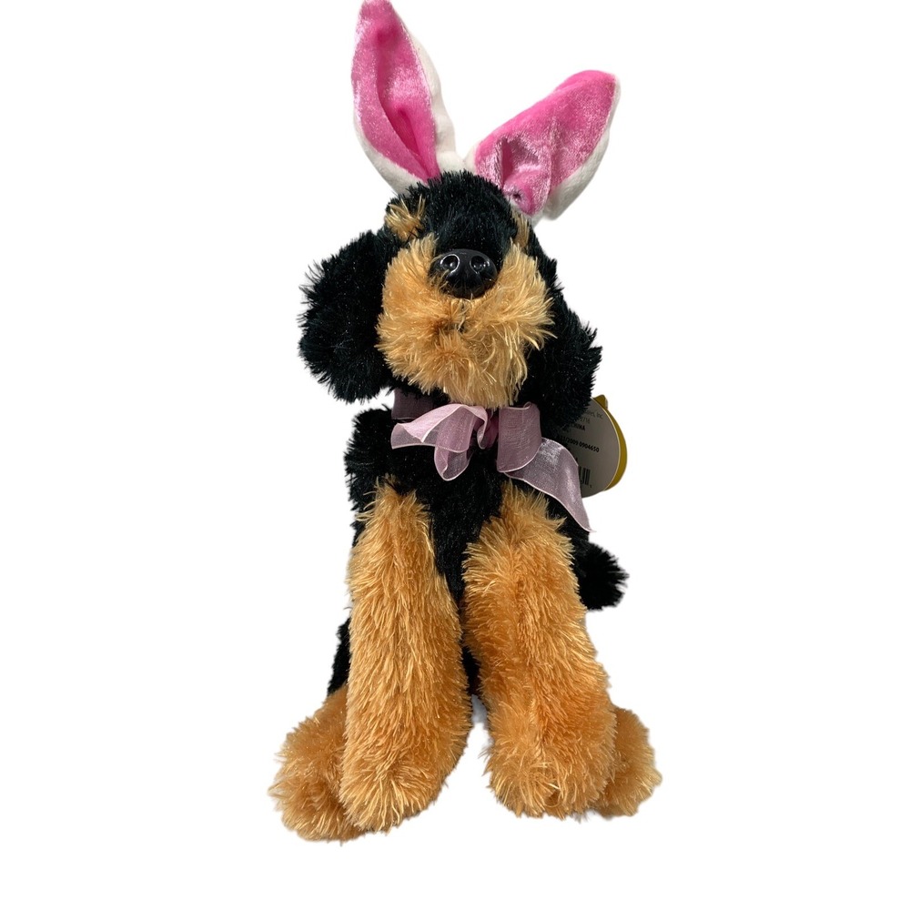 DanDee Plush Terrier Puppy Dog with Bunny Rabbit Ears Stuffed Animal Toy NOS